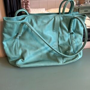 HOBO Aqua Blue/Green Handbag EUC